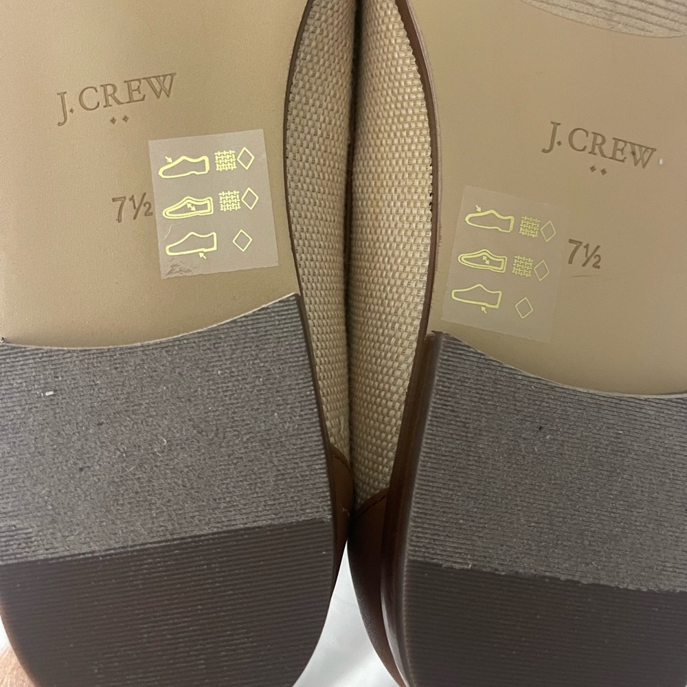 J. Crew woven raffia tan penny loafers . NWOT size 7.5 - Picture 5 of 6